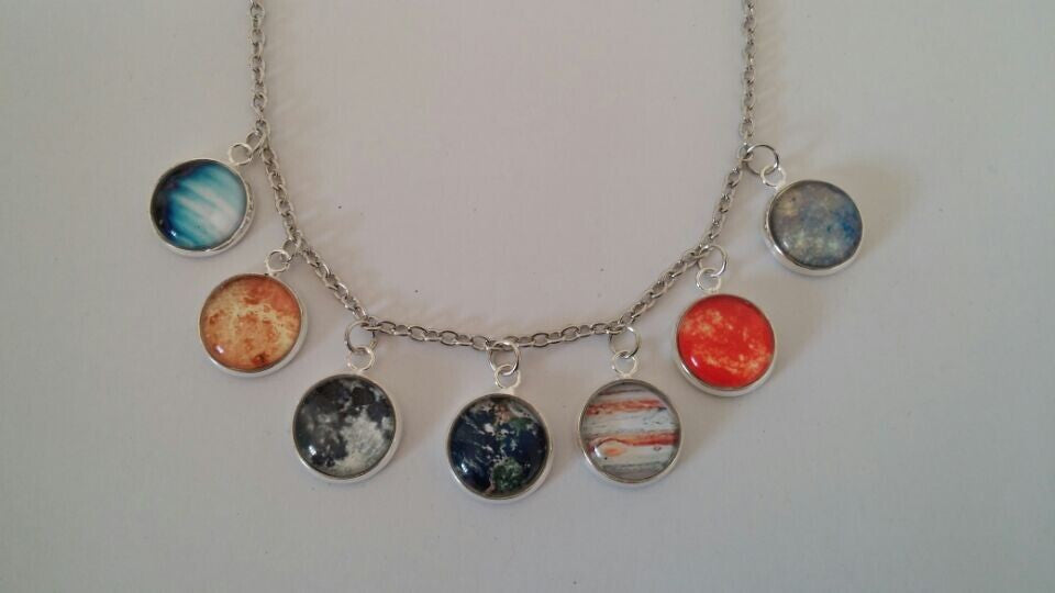 Solar system necklace