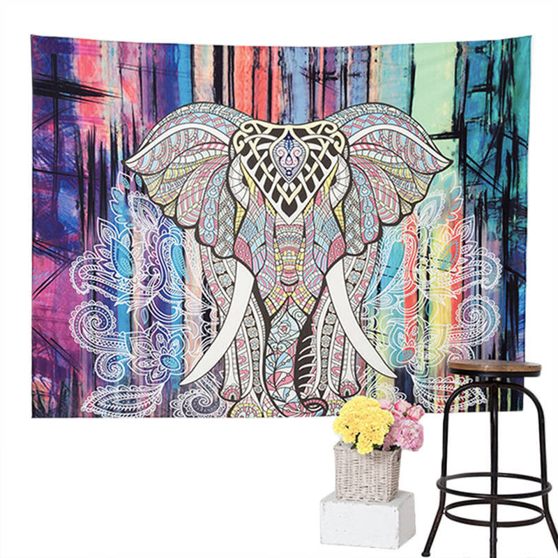 Elephant Mandala Boho Tapestry (Multiple Color Options)