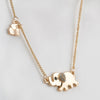 Sparkling Lucky Double Elephant Necklace