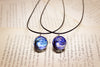 Super Cute Harajuku Planet and Stars Glass Ball Galaxy Necklaces