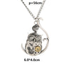 Retro Owl Gears Steampunk Necklace