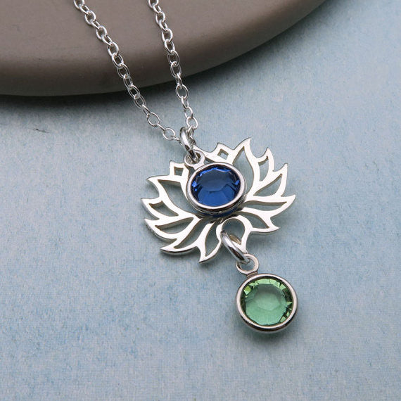 Lotus Necklace Personalized Flower Necklace