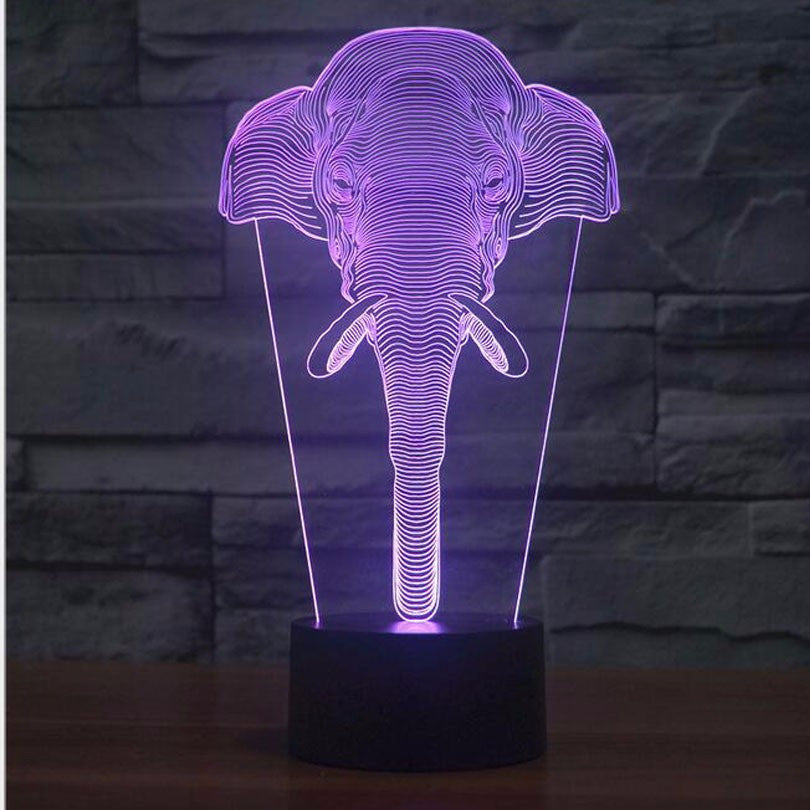 Elephant Led Night Light - Multiple Colors