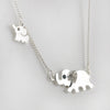 Sparkling Lucky Double Elephant Necklace